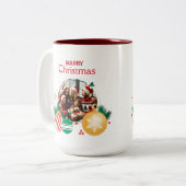 幸せなクリスマス ツートーンマグカップ (正面左)