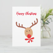 幸せなクリスマス、トナカイ明るい シーズンカード (スタンド正面)