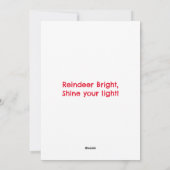 幸せなクリスマス、トナカイ明るい シーズンカード (裏面)