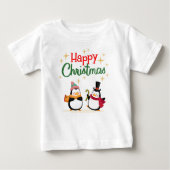 幸せなクリスマス ベビーTシャツ (正面)