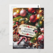 幸せなクリスマス ポストカード (正面/裏面)