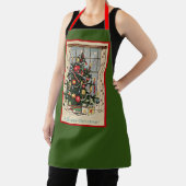 幸せなクリスマス、ヴィンテージデザイン。 エプロン (インサイチュ)