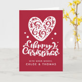 幸せなクリスマス |名前の追加 カード (黄色い花)