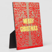 幸せなクリスマス 赤と金のコレクション フォトプラーク (側面)