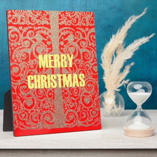 幸せなクリスマス 赤と金のコレクション フォトプラーク (側面)