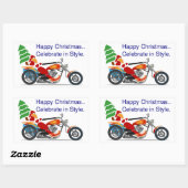 幸せなクリスマス 長方形シール (シート)