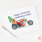 幸せなクリスマス 長方形シール (封筒)