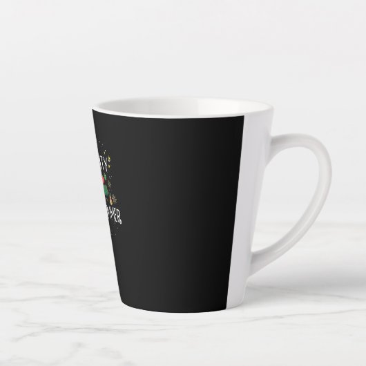 幸せなクリスマス | Niceプロプいけなラマー カフェラテマグ (右)