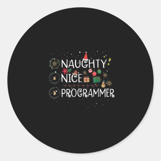 幸せなクリスマス | Niceプロプいけなラマー ラウンドシール (正面)