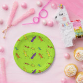 幸せなクレヨンの緑書のプレート ペーパープレート (パーティー)