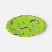 幸せなクレヨンの緑書のプレート ペーパープレート (アングル)