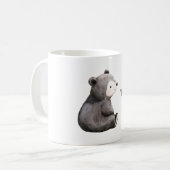 幸せなクロクマ コーヒーマグカップ (正面左)