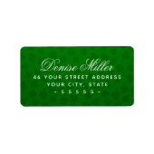 幸せなクローバーの葉の緑のセントパトリックの日 ラベル (正面)