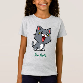幸せなグレー子猫 Tシャツ