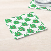 幸せなケトゥパット スクエアペーパーコースター (アングル)