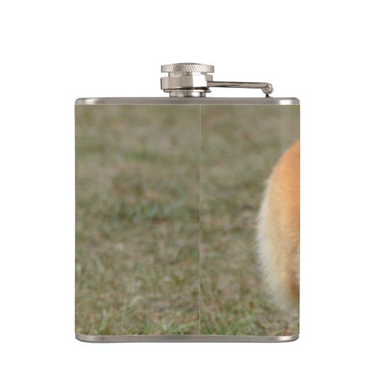 幸せなコーギー フラスク (裏面)