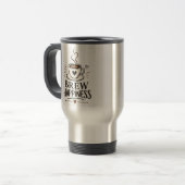 幸せなコーヒーを淹れよう | コーヒー愛好家の名言 トラベルマグ (正面左)