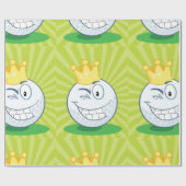 幸せなゴルフ・ボールの包装紙 ラッピングペーパー (フラット)