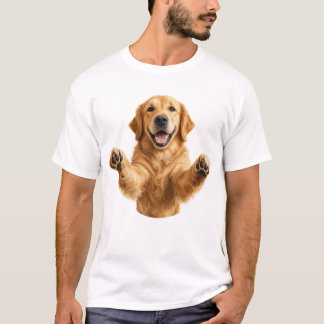 幸せなゴールデンレトリバー  Tシャツ