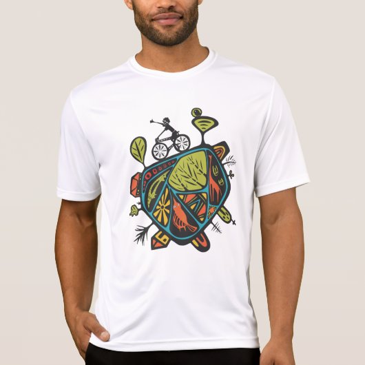 幸せなサイクリング日のTシャツ Tシャツ (正面)