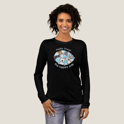 幸せなサイドからこんにちは  トライブレンドＴシャツ (正面全体)