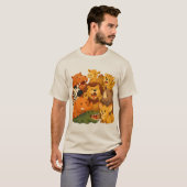 幸せなサファリの動物の友達 Tシャツ (正面フル)