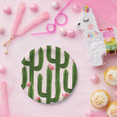 幸せなサボテンの紙皿7" ペーパープレート (パーティー)