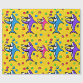 幸せなサメ ラッピングペーパー (フラット)