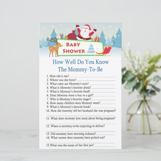 幸せなサンタどのように良い知っている赤ちゃんシャワー (スタンド正面)