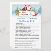 幸せなサンタどのように良い知っている赤ちゃんシャワー (正面/裏面)