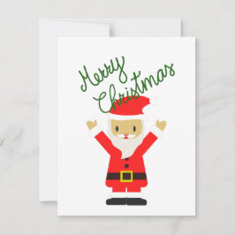 幸せなサンタクロースがあなたにクリスマスの挨拶をしています シーズンカード