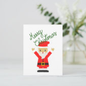 幸せなサンタクロースがあなたにクリスマスをお祈りしています シーズンカード (スタンド正面)