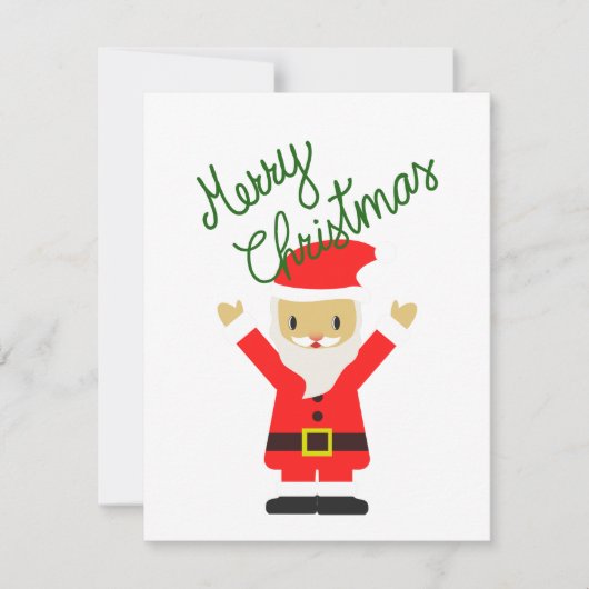 幸せなサンタクロースがあなたにクリスマスをお祈りしています シーズンカード (正面)