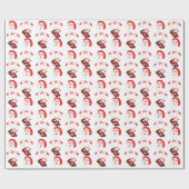 幸せなサンタ ラッピングペーパー (フラット)