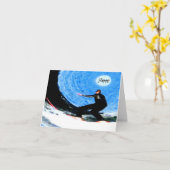 幸せなサーファーの誕生日 カード (黄色い花)