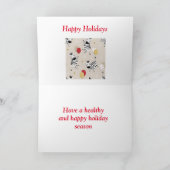 幸せなシマウマのクリスマス カード (内部)