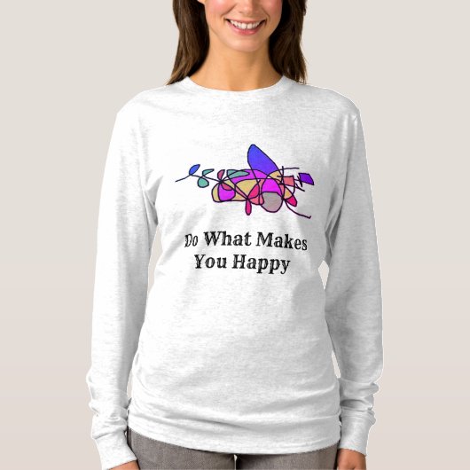 幸せなシャツを作ることをする Tシャツ (正面)