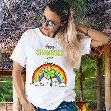 幸せなシャムロックデーの休日Tシャツ