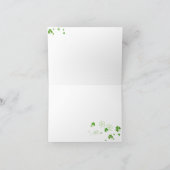 幸せなシャムロック サンキューカード (内部)