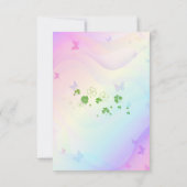 幸せなシャムロックRSVPカード 出欠カード (裏面)