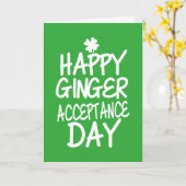 幸せなショウガの受諾日の緑 カード (黄色い花)