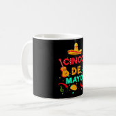 幸せなシンコデマヨ メキシコ フィエスタ パーティ メンズ コーヒーマグカップ (正面左)