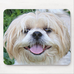 幸せなシーズー(犬) マウスパッド