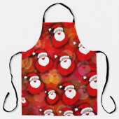 幸せなシームレスなサンタクロース エプロン (正面)