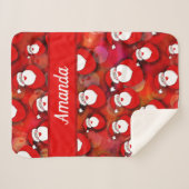 幸せなシームレスなサンタクロース シェルパブランケット (正面(横))