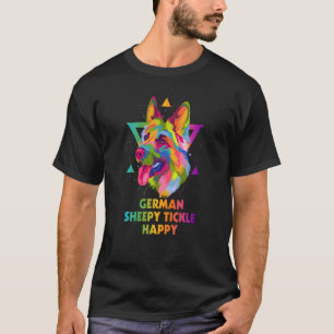 幸せなジャーマン・シープドッグ Tシャツ