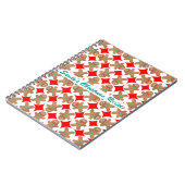 幸せなジンジャーブレッドのパーソナライズなクリスマスの料理書 ノートブック (左側)