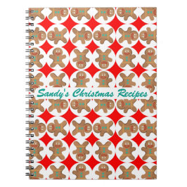 幸せなジンジャーブレッドのパーソナライズなクリスマスの料理書 ノートブック