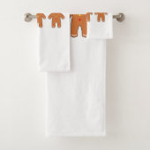 幸せなジンジャーブレッドマン バスタオルセット (インサイチュ)