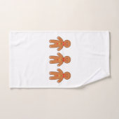 幸せなジンジャーブレッドマン バスタオルセット (ハンドタオル)